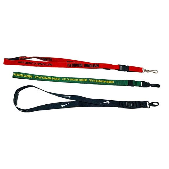 Lanyards For Keys Nike Lot of 3 National Guard City of Hawaiian Gardens Badge ID - Picture 1 of 7